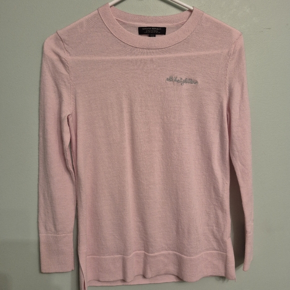 Banana Republic Sweaters - Banana Republic Women's Feminine Quiet Luxury Pink Merino Wool Sweater Size XS-S